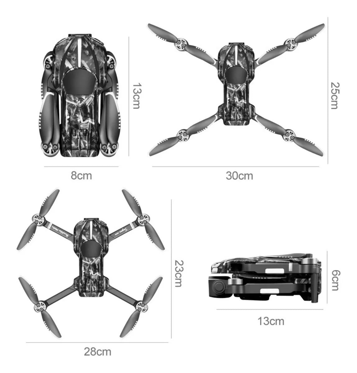 Dron V186 Con Tres Cámaras + Control Rem