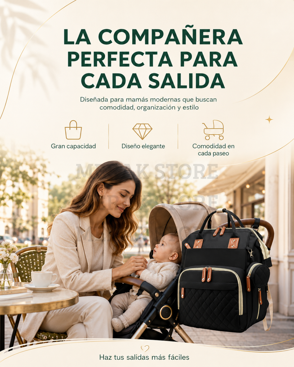 Bolso Pañalera Multiusos Con Cuna Portátil 💼👶