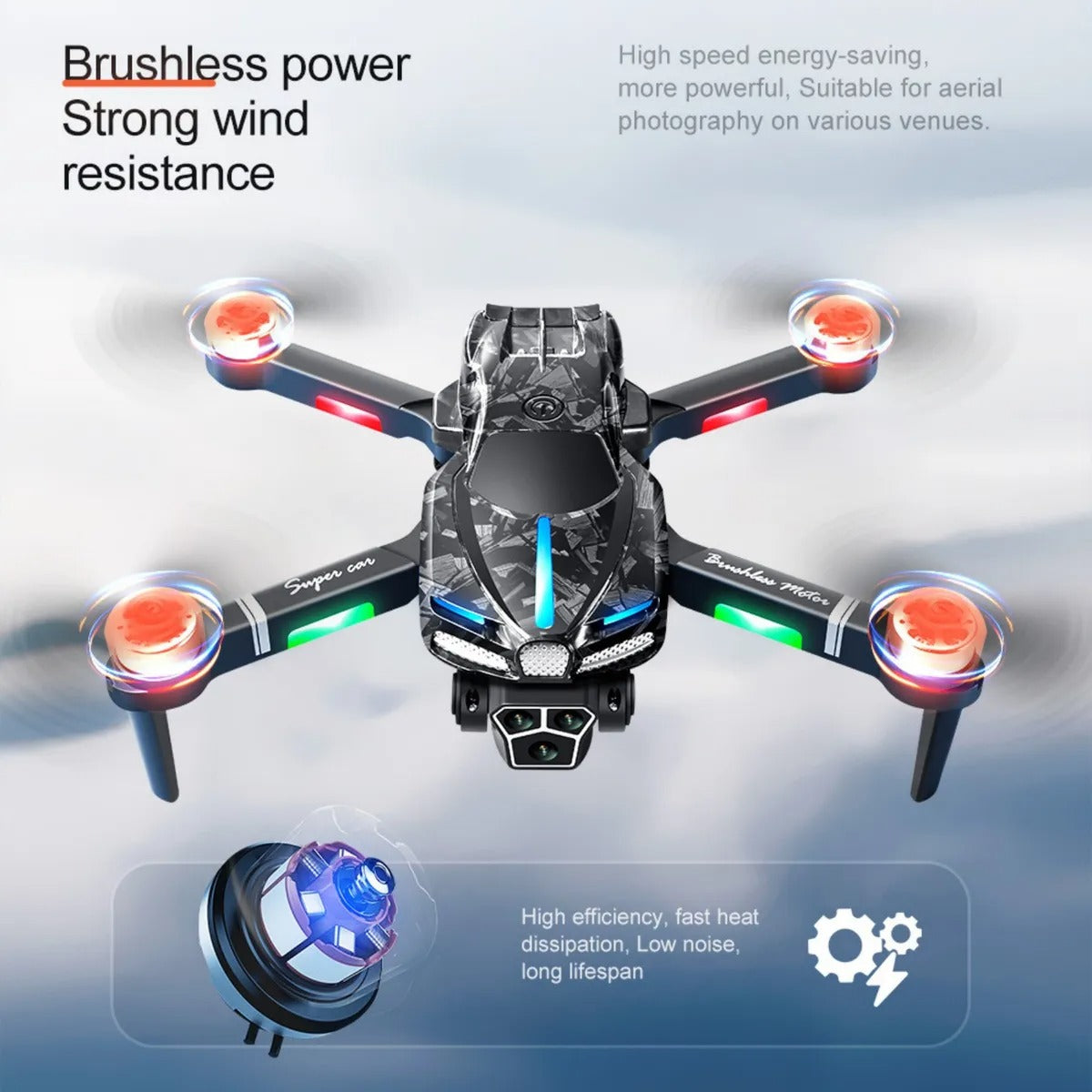 Dron V186 Con Tres Cámaras + Control Rem