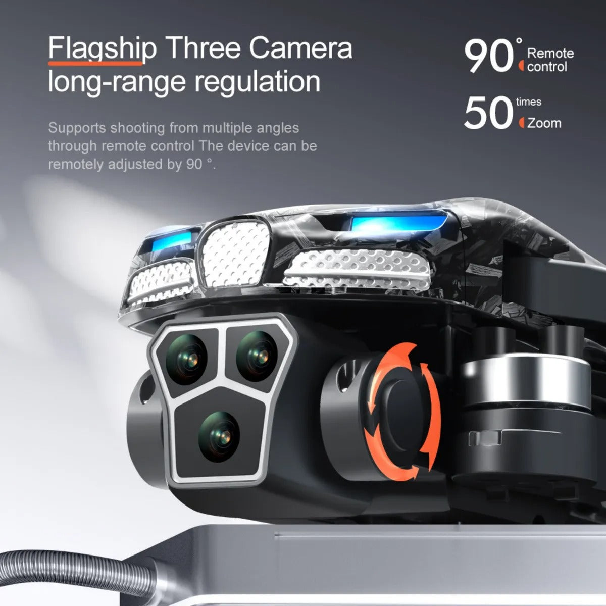 Dron V186 Con Tres Cámaras + Control Rem