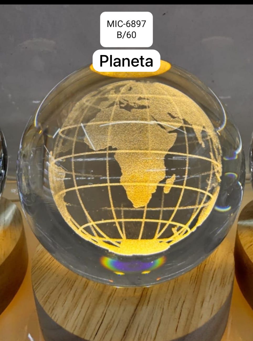 Esfera De Cristal Luz Led