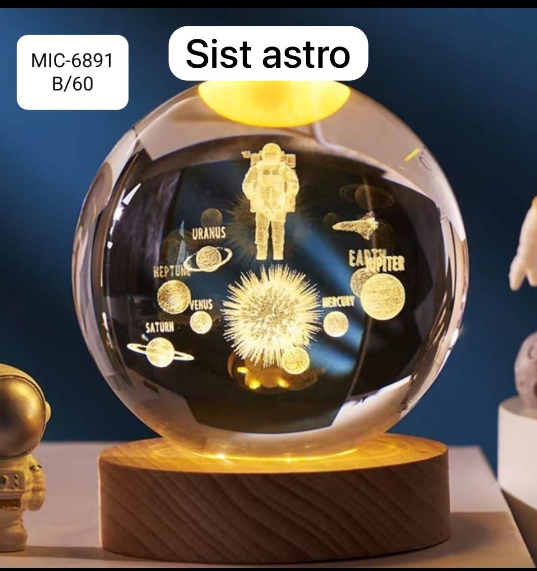 Esfera De Cristal Luz Led